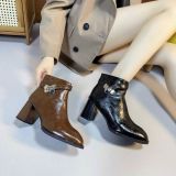  Giày Boot Nữ Da Lì Cao Cấp 6 Phân 2601 