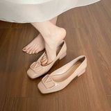  Giày Búp Bê 4 phân Da Bóng Cao Cấp 8065-58038 