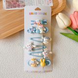  Set 6 kẹp tóc mái gắn charm hoạt hình Sanrio- SETK-377 