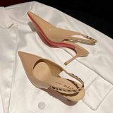  Giày Cao Gót 8 phân Da Bóng Cao Cấp 9223 