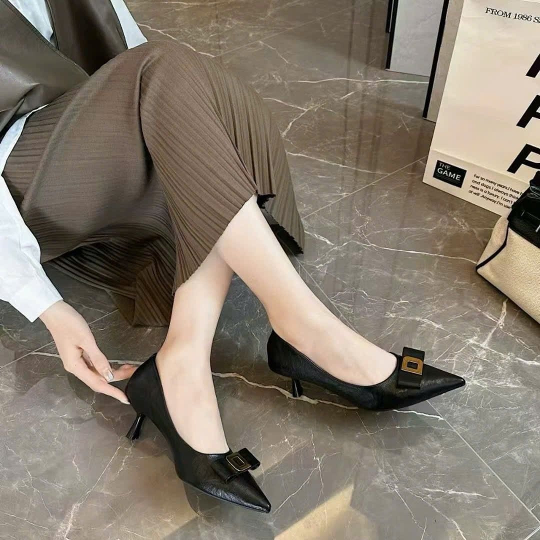  Giày Cao Gót Công Sở 6 Phân Da Lì Cao Cấp 2-2459-25A 