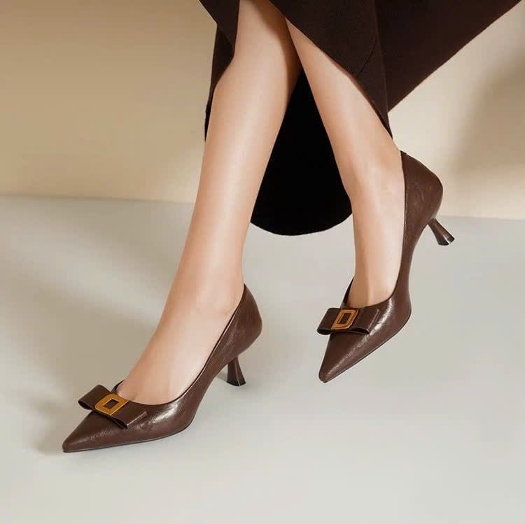  Giày Cao Gót Công Sở 6 Phân Da Lì Cao Cấp 2-2459-25A 