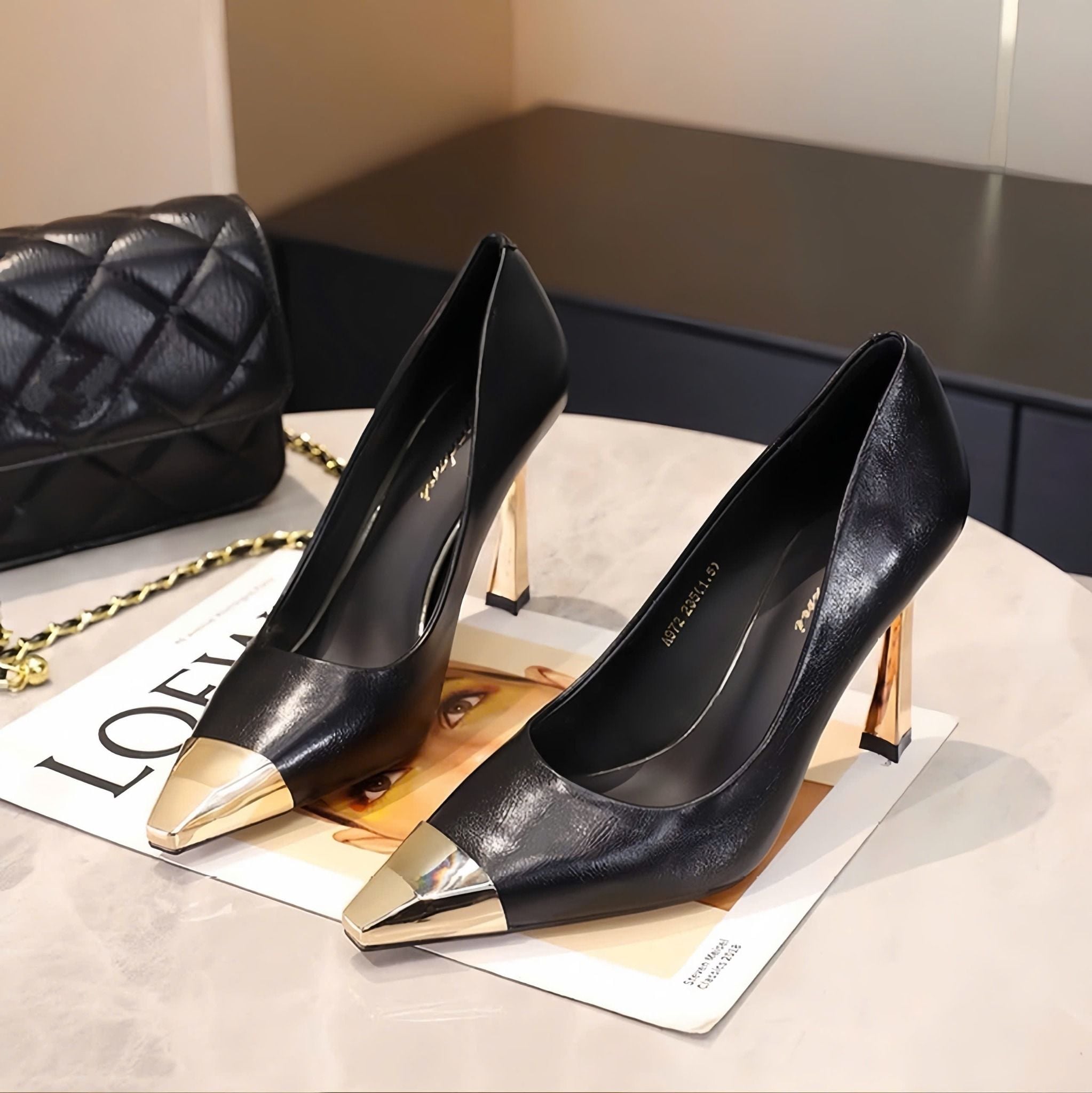  Giày Cao Gót 9 Phân Da Thật Cao Cấp A972 