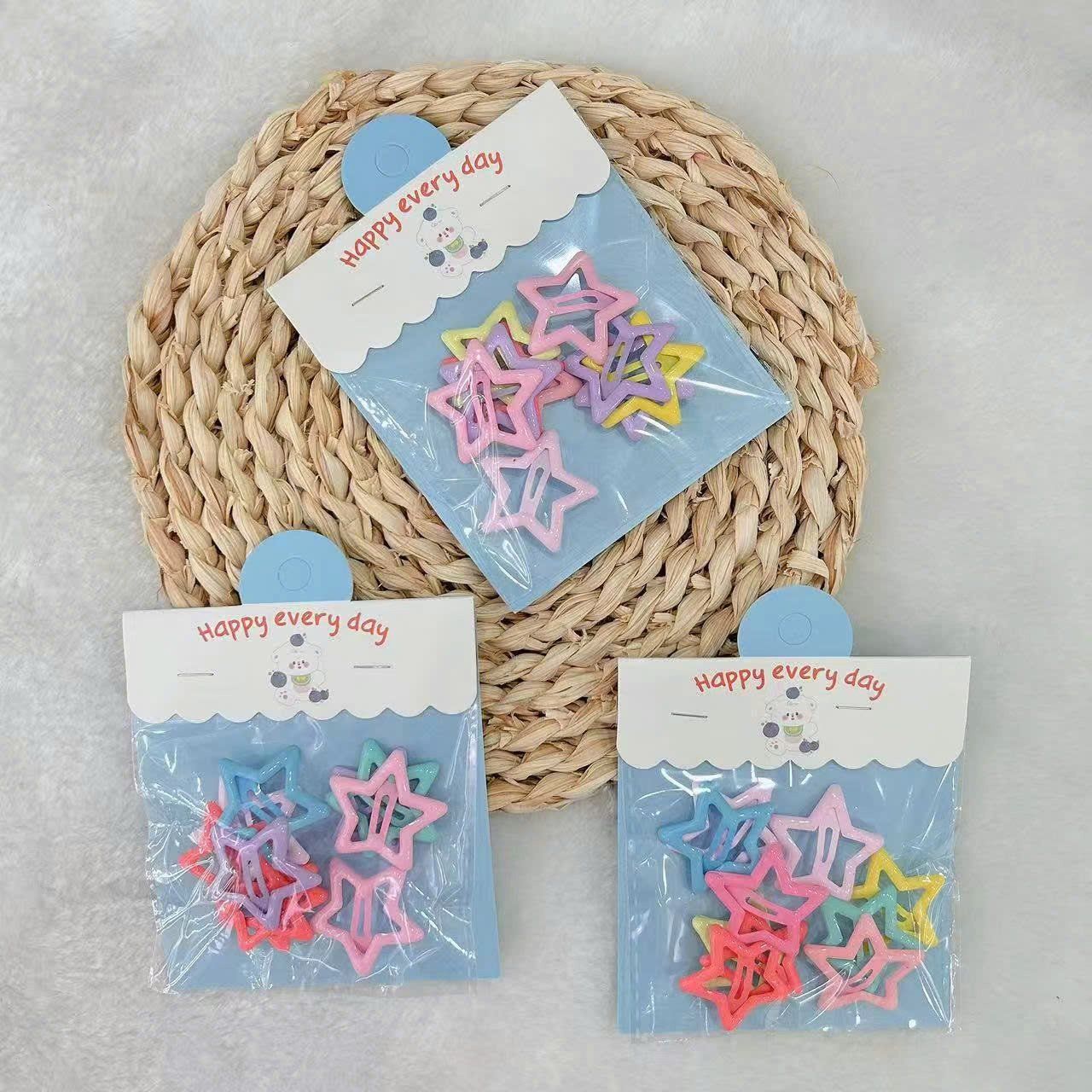  Set 10 kẹp tóc mái màu dopamine nhiều hình cho bé- SK-P29 