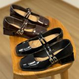  Giày Búp Bê Mary Jane 3 Phân  Da Lì Cao Cấp P125-33 