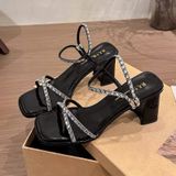  Giày Sandal Cao Gót 6 Phân Dây Đá Cao Cấp 95L6-12 