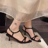  Giày Sandal Cao Gót 5 Phân Dây Mảnh KX1236-66 