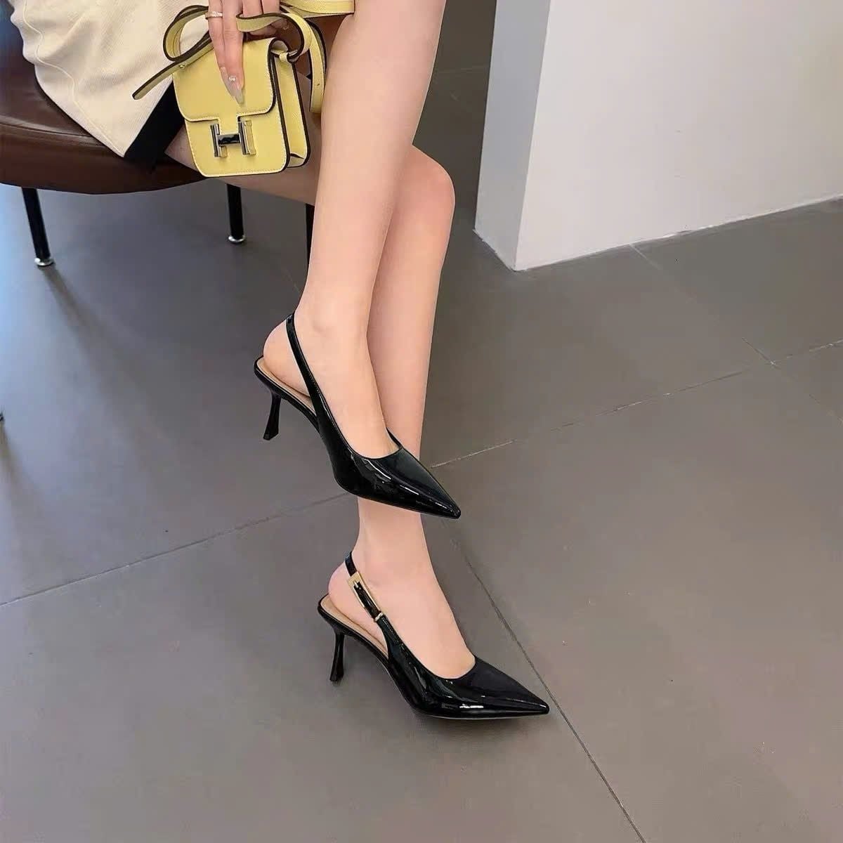  Giày Cao Gót 7 Phân Da Bóng Cao Cấp L75279 