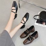  Giày Búp Bê Mary Jane 3 Phân Da Bóng Cao Cấp 252-13 