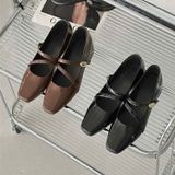  Giày Búp Bê Mary Jane 3 Phân Da Bóng Cao Cấp 252-13 