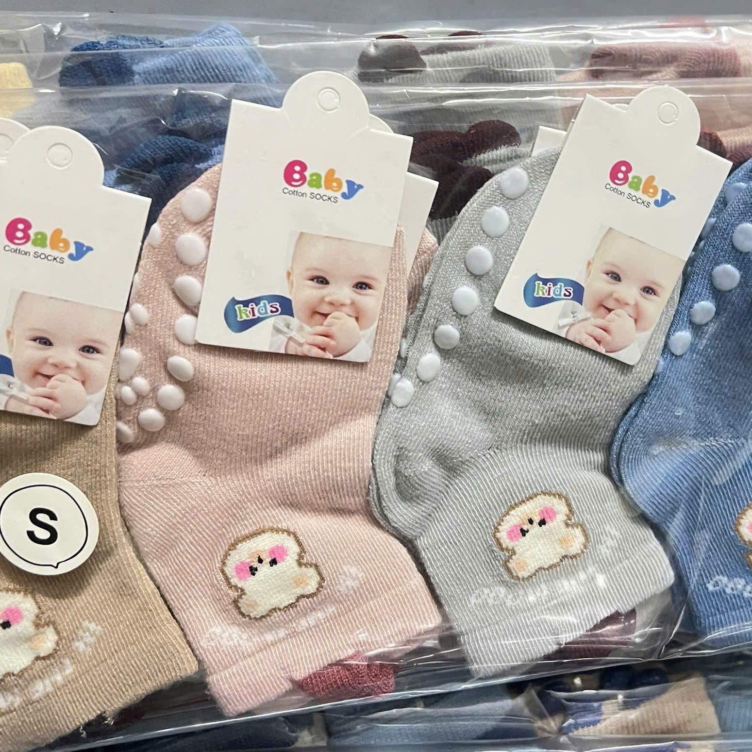  Tất Vớ Sơ Sinh Chống Trượt 0-2 Tuổi 