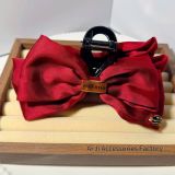  Kẹp tóc dài nơ vải satin charm min- KD-221 