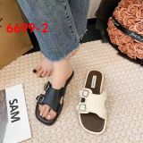  Dép Quai Ngang Da Lì Đế Bệt 6699-2 