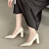  Giày Cao Gót 6 Phân  DA Lì Cao Cấp A666-1A 