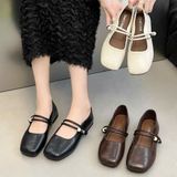  Giày Búp Bê Da Lì Đế Bệt 1825-3 VNXK form chuẩn 