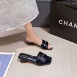  Dép Cao Gót 4 phân Da Lì A6929-1 