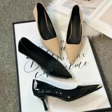  Giày Cao Gót 6 Phân Da Bóng Cao Cấp 86-03 