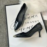  Giày Cao Gót 6 Phân Da Bóng Cao Cấp 86-03 