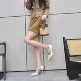  Giày Cao Gót 9 Phân Khoét Eo Da Bóng Cao Cấp B3325-10 