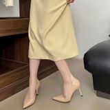  Giày Cao Gót 8 Phân Da Bóng Cao Cấp 1185-8 