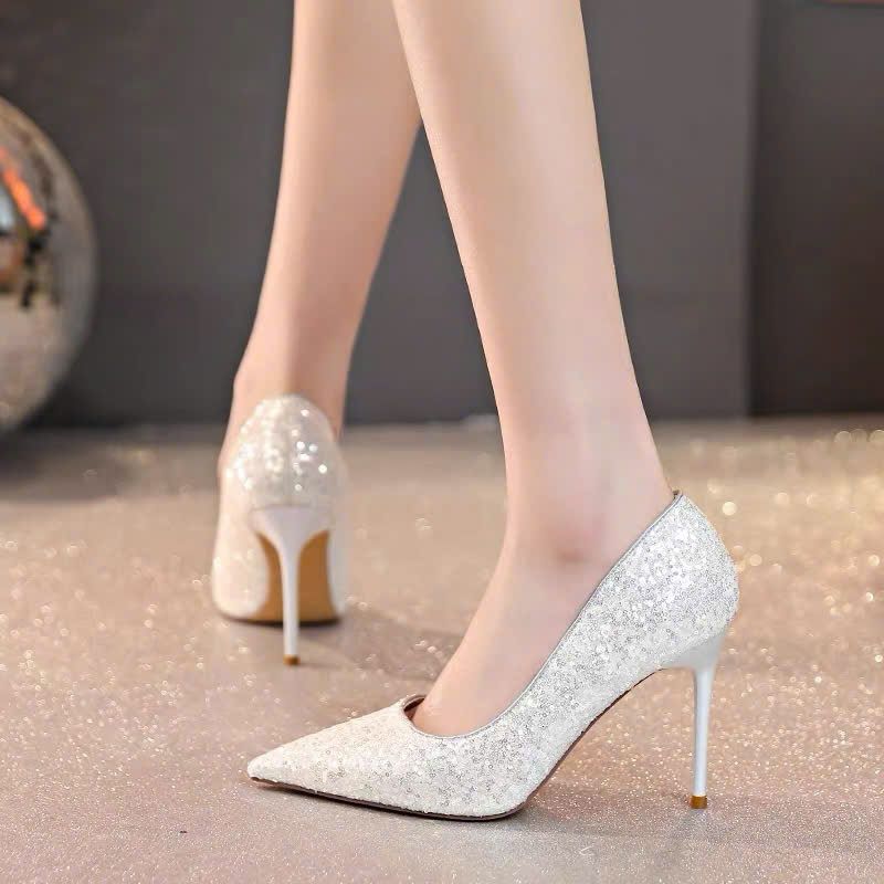  Giày Cao Gót 9 Phân Phối Kim Tuyến Cao Cấp M965-13 