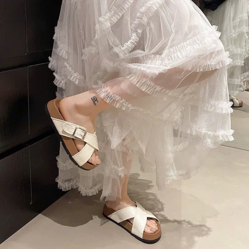  Dép Bánh Mì  Quai Chéo Cao Cấp 801 