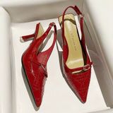  Giày Cao Gót 6 Phân Da Bóng Cao Cấp 399-6 