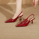  Giày Cao Gót 6 Phân Da Bóng Cao Cấp 399-6 