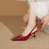  Giày Cao Gót 6 Phân Da Bóng Cao Cấp 399-6 