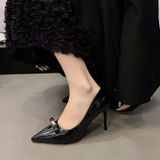  Giày Cao Gót 9 Phân Da Bóng  Cao Cấp 3028-12 