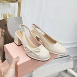  {Form Chuẩn} Giày Cao Gót 7 Phân Phối Nơ Slingback  Da Bóng V101 