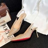  Giày Cao Gót 7-8 Phân Phối Lưới Đính Đá Cao Cấp  556-25 