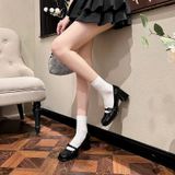  Giày Mary Jane  Cao Gót 7 Phân 07595 