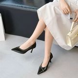  Giày Cao Gót 7 Phân Da Lì Phối Đá Cao Cấp BX878-1 