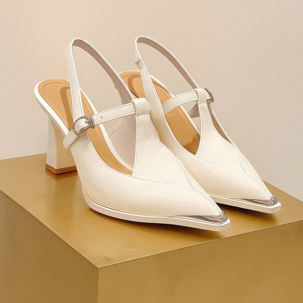  Giày Cao Gót 8 Phân Da Bóng Cao Cấp 2569-6 