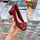  Giày Cao Gót 4 Phân Da Bóng Cao Cấp 1981885 