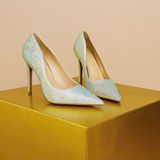  Giày Cao Gót Nữ 9 Phân Đính Đá Cao Cấp 539-9 