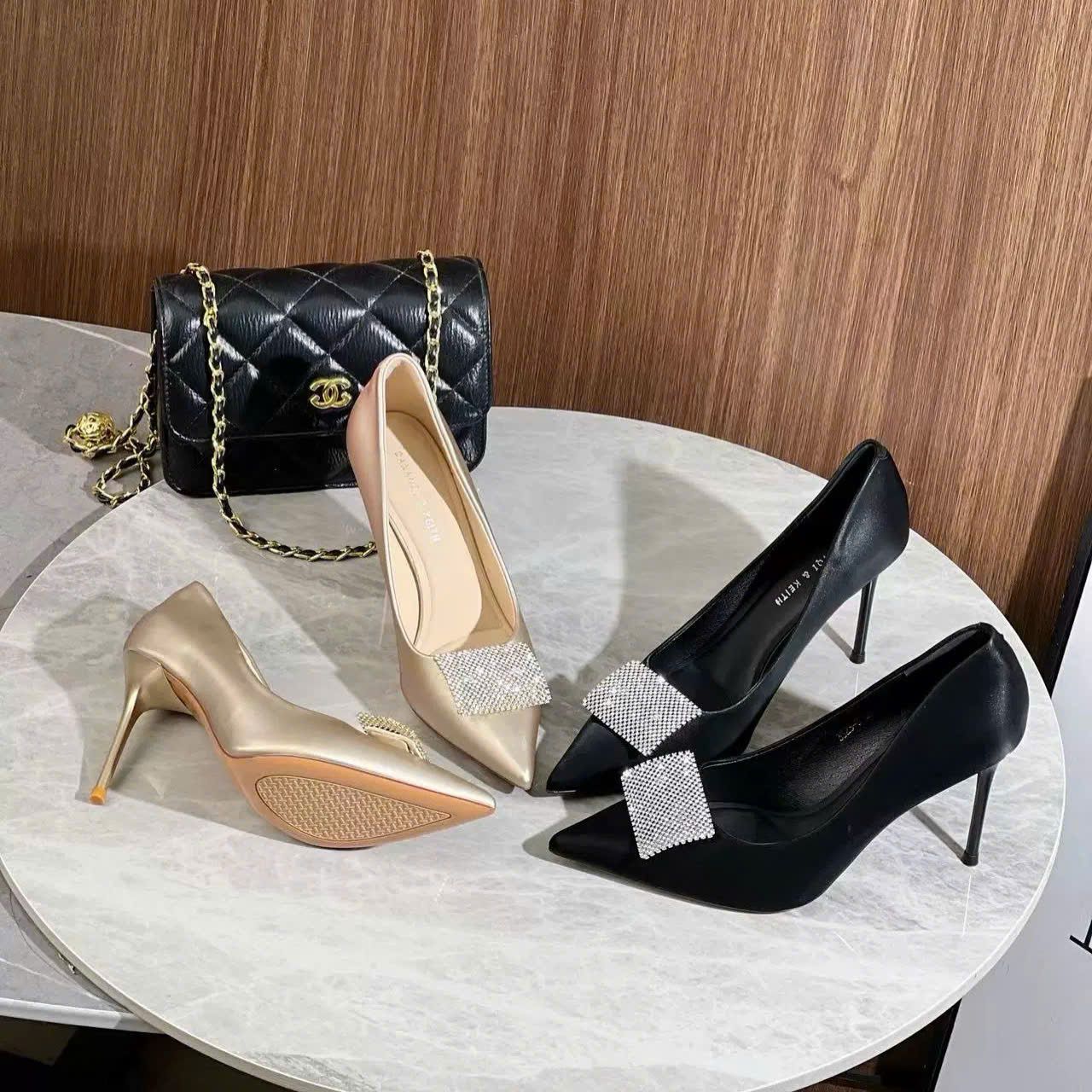  Giày Cao Gót 9 Phân  Phối Đá Sang Trọng 3323-3 