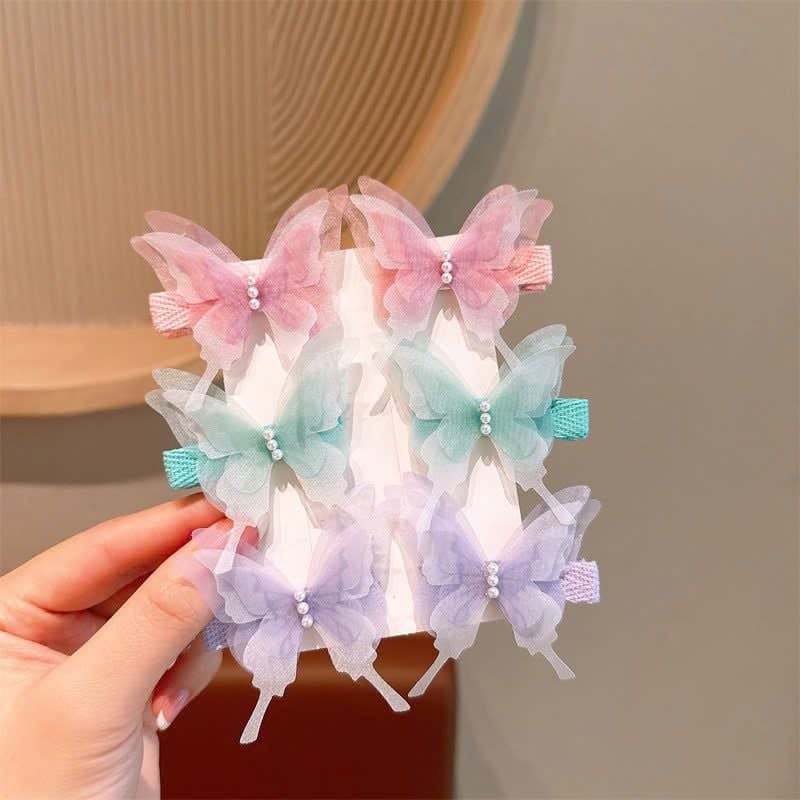  Set 2 kẹp tóc mái bướm ngọc trai- SETK-386 