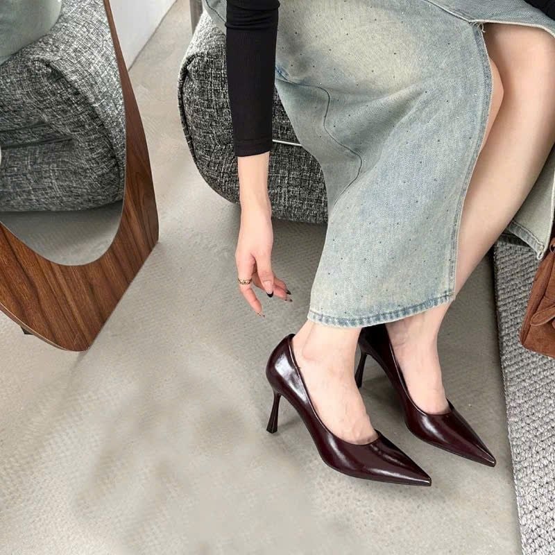  Giày Cao Gót 7.5 Phân Da Thật Cao Cấp 88177 