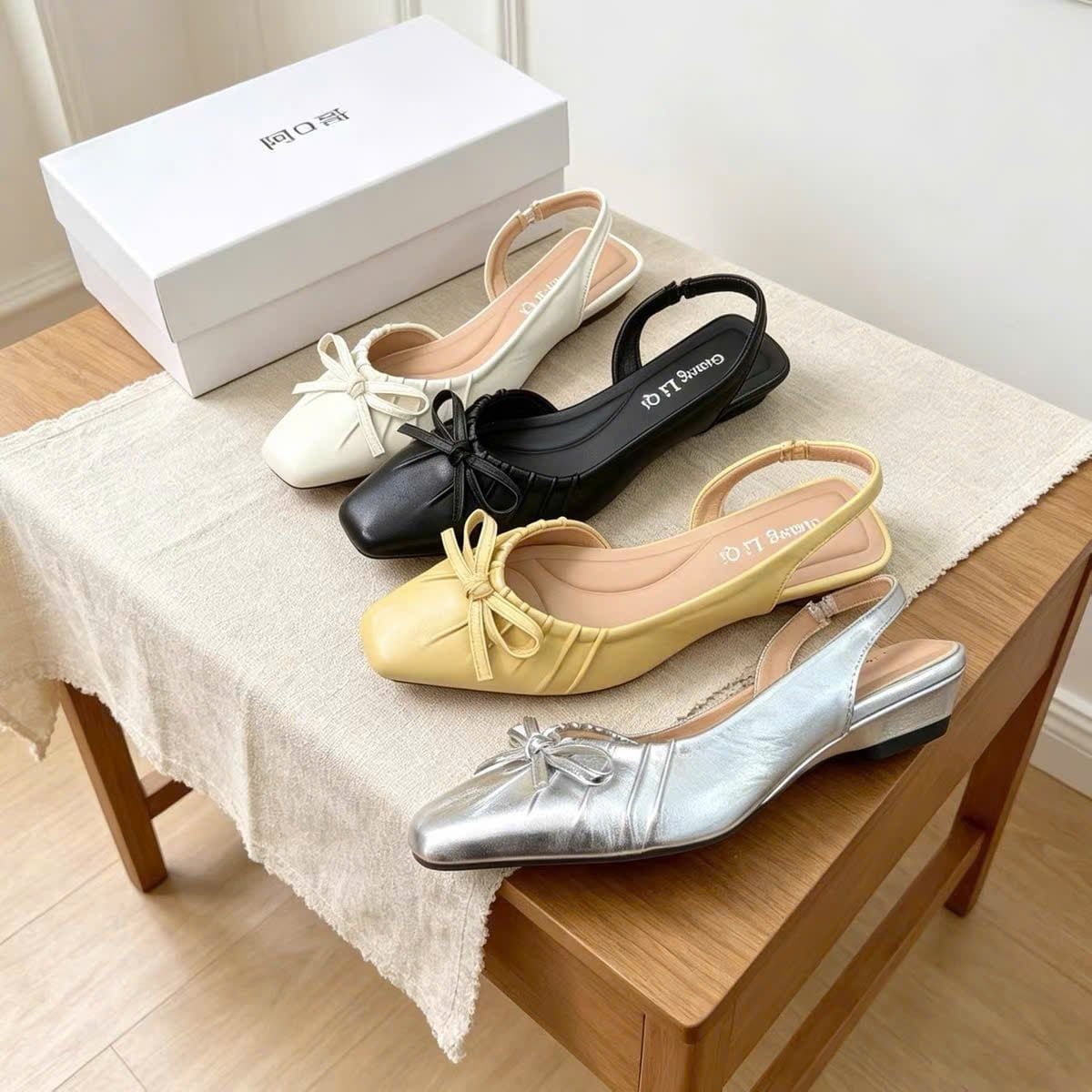 Giày Sandal Đế Bệt Da Lì Cao Cấp L122 