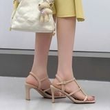  Giày Sandal Cao Gót 8 Phân Cao Cấp 7711-10 