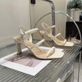  Giày Sandal Cao Gót 8 Phân Cao Cấp 7711-10 