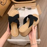  Dép Cao Gót Đế Xuồng Cao Su Cao Cấp 5 Phân B18 