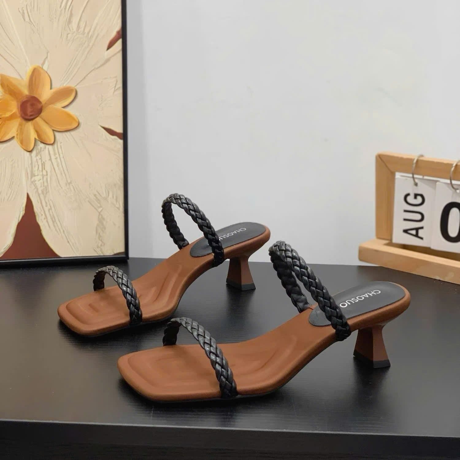  Dép Cao Gót Cao Cấp 5 Phân 53661-7 