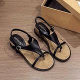  Giày Sandal Xỏ Ngón Đế Xuồng 5cm Cao Cấp 716 