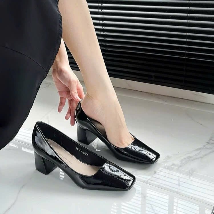  Giày Cao Gót 5 Phân Da Bóng Cao Cấp 616-38 