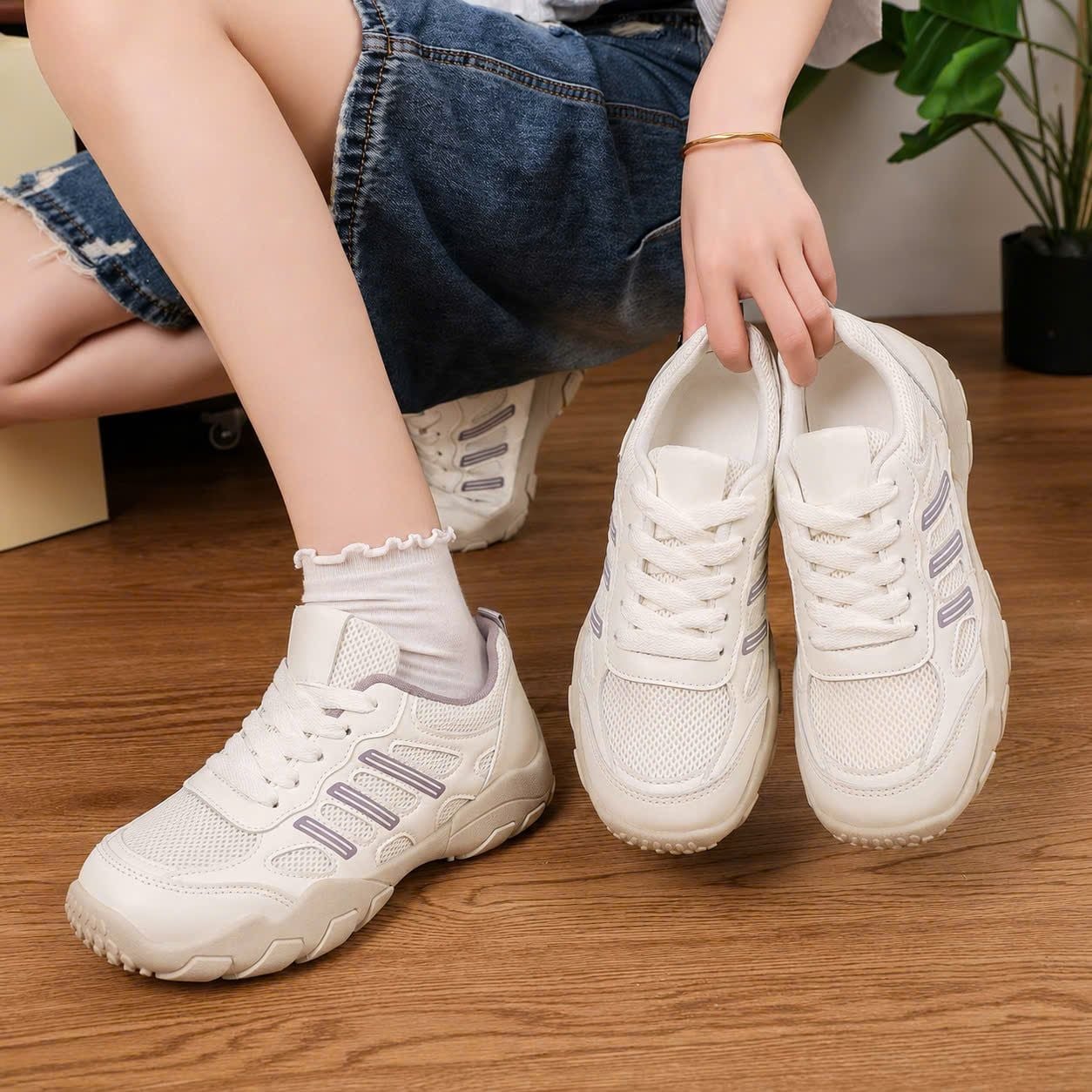  Giày Sneaker Nữ Cao Cấp 3 Phân Cao Cấp 8812 