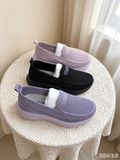  Giày Sneaker, Giày Lười Nữ,Giày Slipon Nữ Vải Thoáng Khí 3 Phân Cao Cấp 27618 