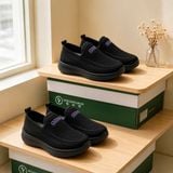  Giày Sneaker, Giày Lười Nữ,Giày Slipon Nữ Vải Thoáng Khí 3 Phân Cao Cấp 27618 